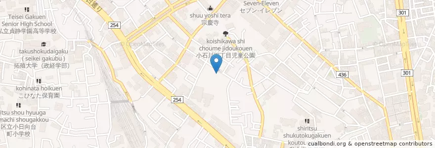 Mapa de ubicacion de 東京学芸大学附属竹早小学校 en Japan, Tokyo, Bunkyo.