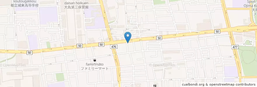 Mapa de ubicacion de 城東消防署大島出張所 en 日本, 東京都, 江東区.