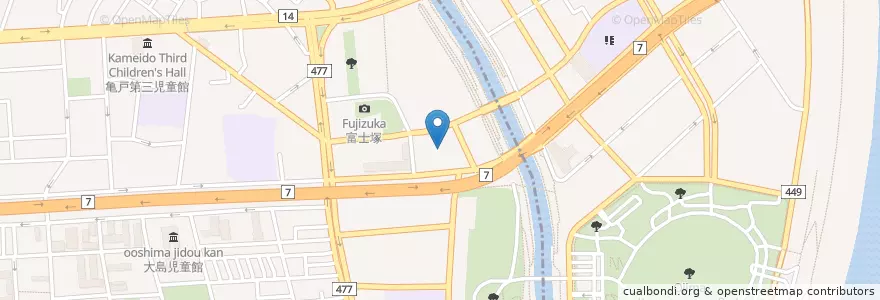 Mapa de ubicacion de Joto Social Insurance Hospital en Japan, Tokyo, Edogawa.
