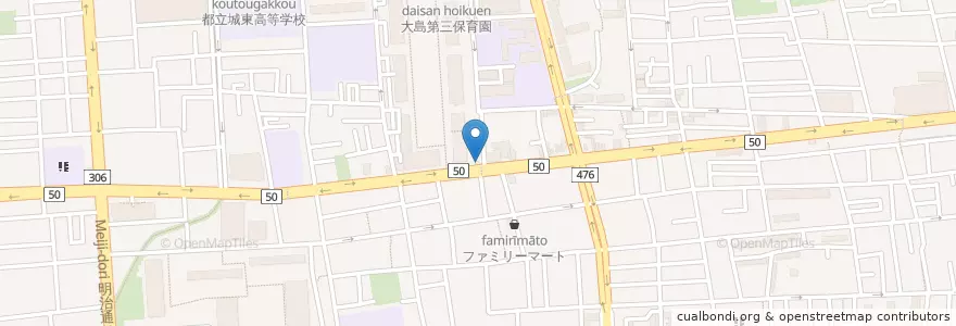 Mapa de ubicacion de 城東警察署大島交番 en ژاپن, 東京都, 江東区.