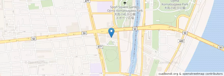 Mapa de ubicacion de 城東警察署東大島駅前交番 en 日本, 東京都, 江戸川区.