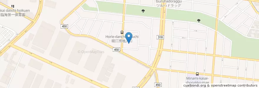 Mapa de ubicacion de 堀江保育園 en Japan, 東京都, 江戸川区.