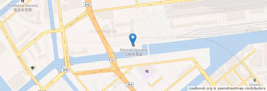 Mapa de ubicacion de 塩崎保育園 en ژاپن, 東京都, 江東区.