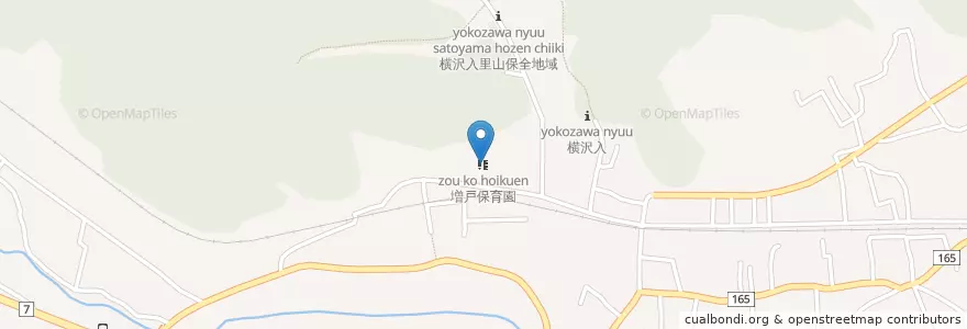 Mapa de ubicacion de 増戸保育園 en Japan, Tokio, あきる野市.