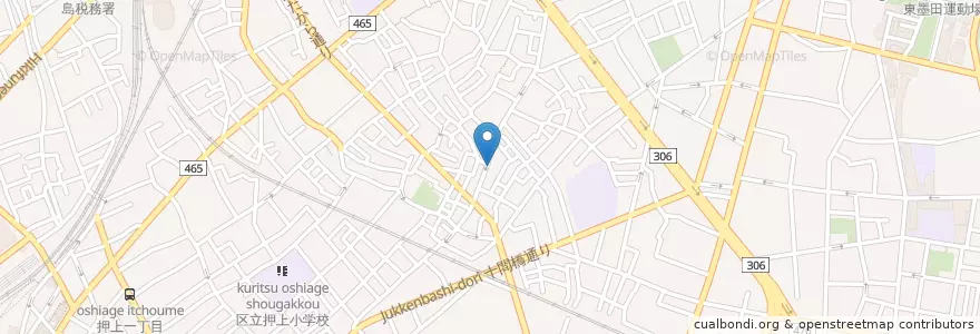 Mapa de ubicacion de 墨田京島郵便局 en Япония, Токио, Сумида.