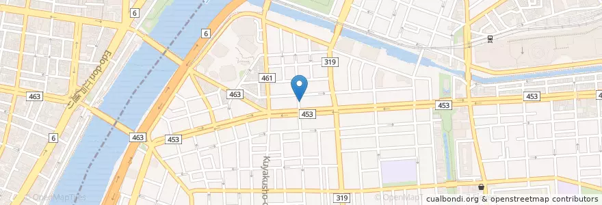 Mapa de ubicacion de 墨田吾妻橋郵便局 en ژاپن, 東京都, 墨田区.