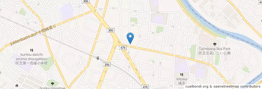 Mapa de ubicacion de 墨田立花郵便局 en Japón, Tokio, Sumida.