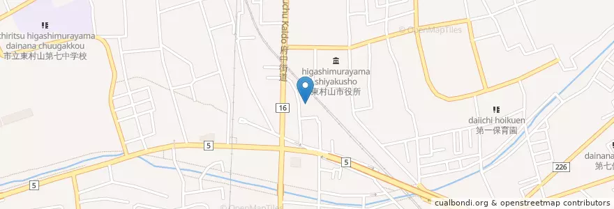 Mapa de ubicacion de 多摩みどり幼稚園 en 日本, 東京都, 東村山市.