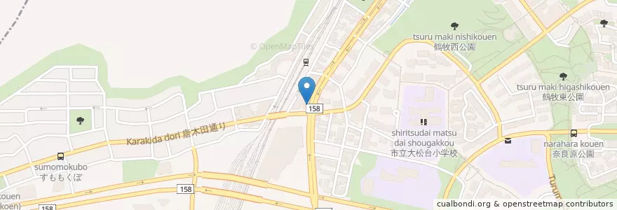 Mapa de ubicacion de 多摩中央警察署唐木田駅前駐在所 en اليابان, 東京都, 多摩市.