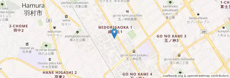 Mapa de ubicacion de 多摩学院幼稚園 en Japão, Tóquio, 羽村市.