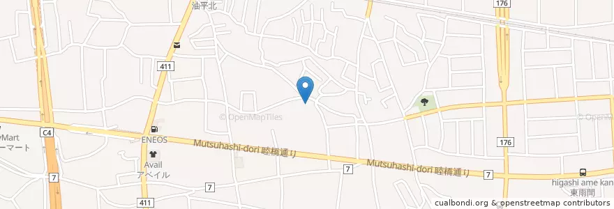 Mapa de ubicacion de 多摩川幼稚園 en 日本, 東京都, あきる野市.