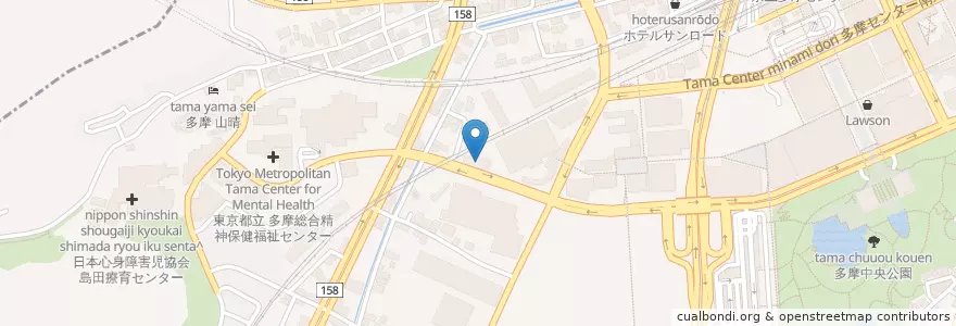 Mapa de ubicacion de 多摩消防署多摩センター出張所 en ژاپن, 東京都, 多摩市.