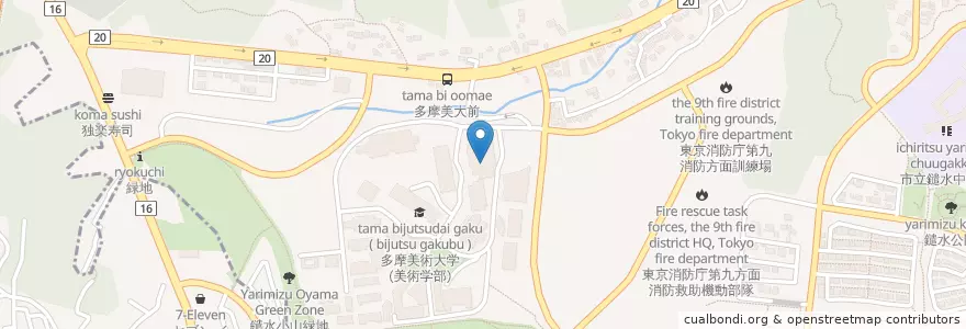 Mapa de ubicacion de 多摩美術大学　八王子キャンパス en Japan, Tokio, 町田市.