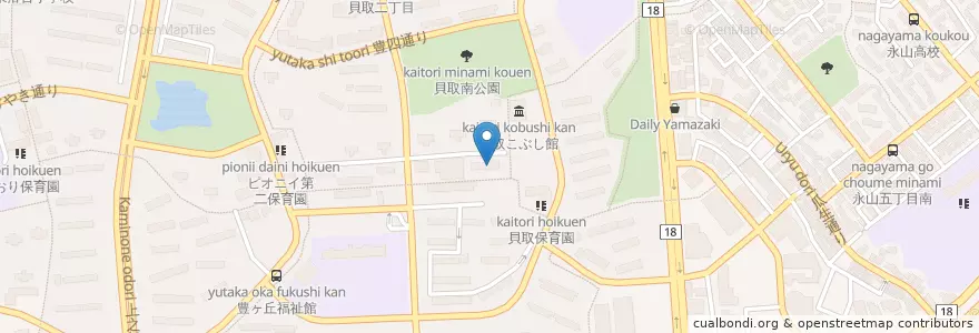 Mapa de ubicacion de 多摩貝取郵便局 en Япония, Токио, Тама.