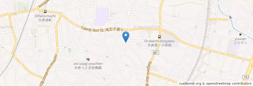 Mapa de ubicacion de 大井消防署滝王子出張所 en 日本, 東京都, 品川区.