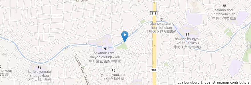 Mapa de ubicacion de 大和児童館 en Japão, Tóquio, 中野区.