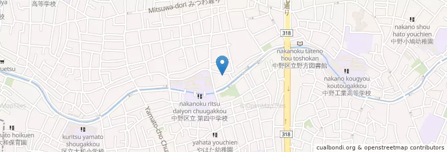 Mapa de ubicacion de 大和幼稚園 en Japan, 東京都, 中野区.