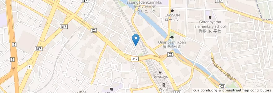 Mapa de ubicacion de 品川区立 大崎保育園 en Japon, Tokyo, 品川区.