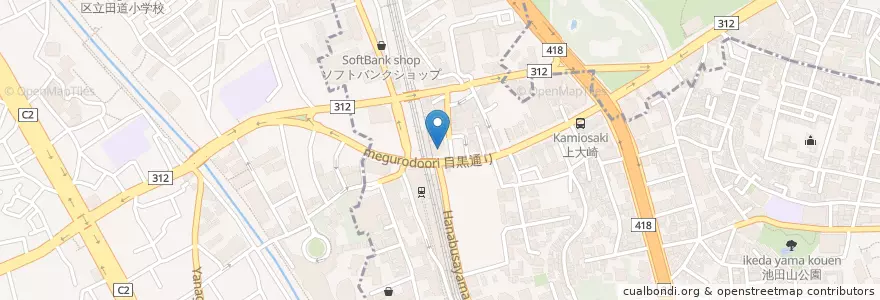 Mapa de ubicacion de 大崎警察署目黒駅前交番 en Japão, Tóquio, 品川区.