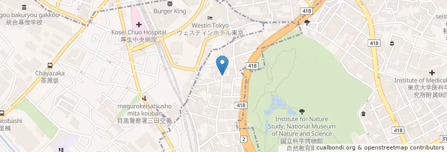 Mapa de ubicacion de 大崎警察署長者丸駐在所 en ژاپن, 東京都, 目黒区.