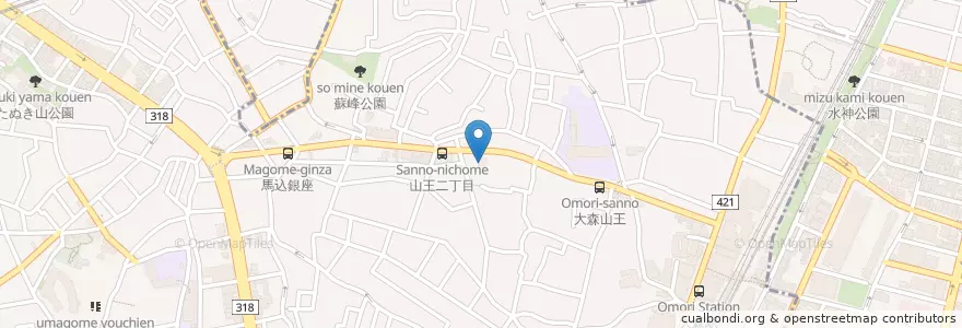 Mapa de ubicacion de 大森ルーテル幼稚園 en Jepun, 東京都.
