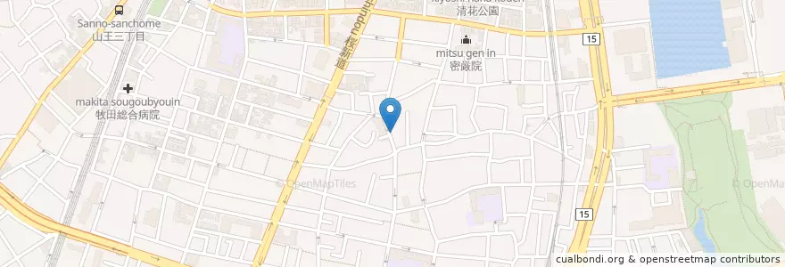 Mapa de ubicacion de 大森北児童館 en Jepun, 東京都, 大田区.
