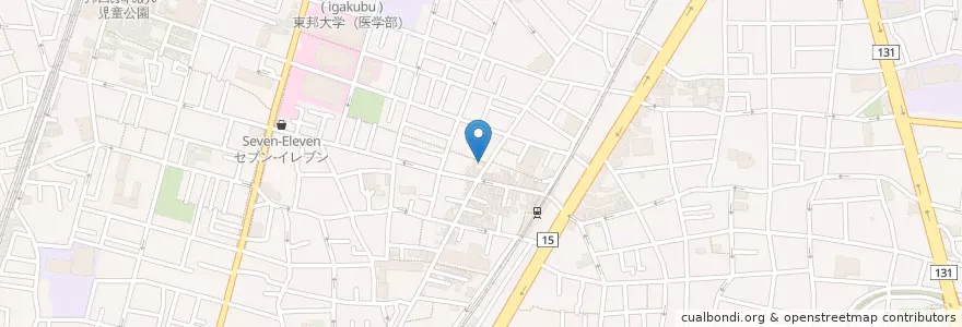 Mapa de ubicacion de 大森西六郵便局 en Japan, Tokio, 大田区.