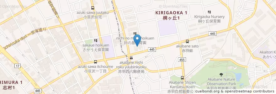 Mapa de ubicacion de 大橋病院 en Japão, Tóquio, 北区.