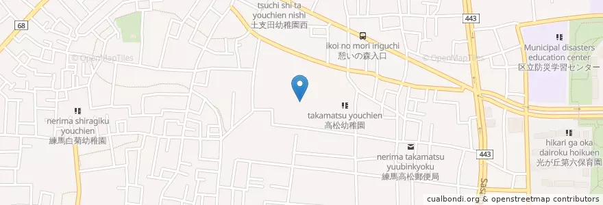 Mapa de ubicacion de 大田ろう学校 en ژاپن, 東京都, 練馬区.