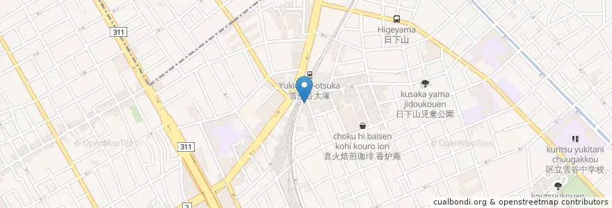 Mapa de ubicacion de 大田南雪谷郵便局 en 日本, 東京都, 大田区.