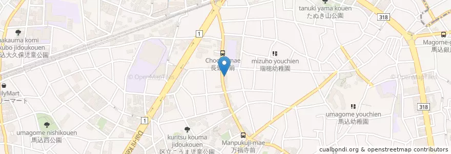 Mapa de ubicacion de 大田南馬込一郵便局 en Japan, Tokio, 大田区.