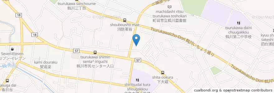 Mapa de ubicacion de 大蔵保育園 en Japan, Tokyo, Machida.