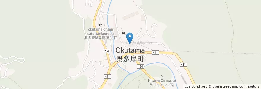 Mapa de ubicacion de 奥多摩町立氷川図書館 en Япония, Токио, Ниситама, Окутама.