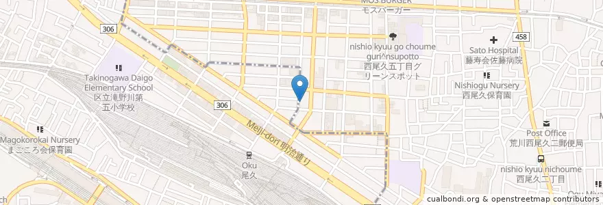 Mapa de ubicacion de 子供の家愛育保育園 en 日本, 東京都.