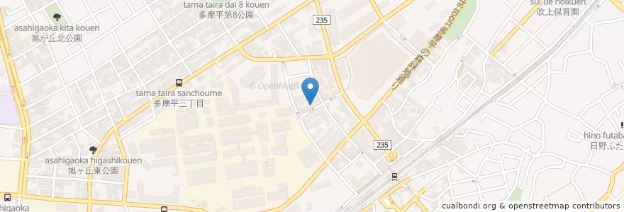 Mapa de ubicacion de 子育て支援ひよこハウス en اليابان, 東京都, 日野市.