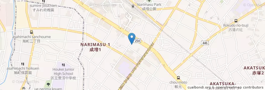 Mapa de ubicacion de 安田病院 en Jepun, 東京都, 練馬区.