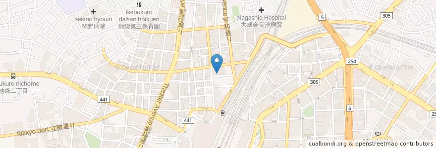Mapa de ubicacion de 宏明会池袋大久保病院 en Japan, Tokio, 豊島区.