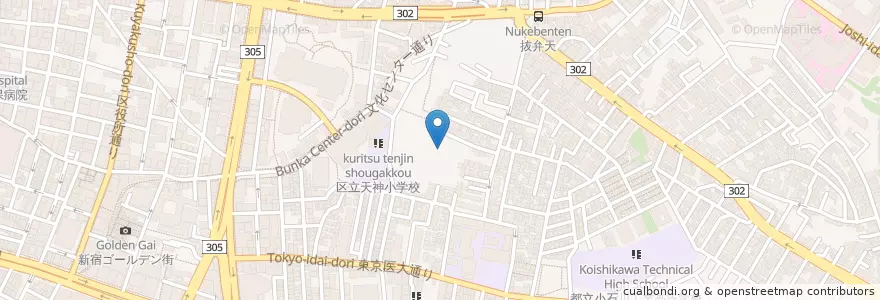 Mapa de ubicacion de 富久町保育園 en Japon, Tokyo, Shinjuku.