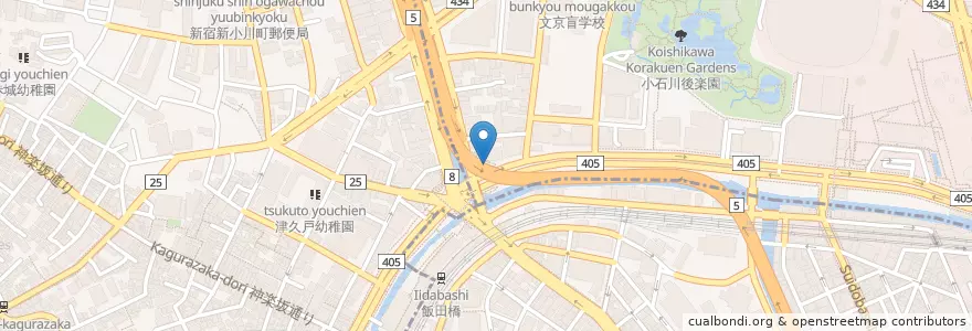 Mapa de ubicacion de 富坂警察署後楽交番 en Japonya, 東京都.