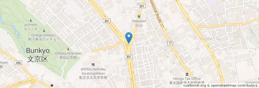 Mapa de ubicacion de 富坂警察署白山交番 en Giappone, Tokyo, 文京区.