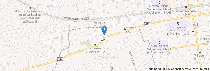 Mapa de ubicacion de 富士見台駅前郵便局 en Giappone, Tokyo, 練馬区.