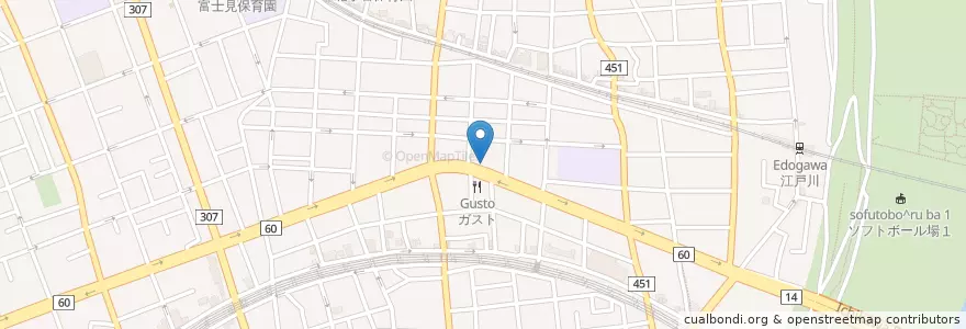 Mapa de ubicacion de 小岩消防署北小岩出張所 en Japonya, 東京都, 江戸川区.