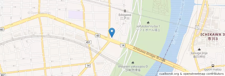 Mapa de ubicacion de 小岩警察署江戸川交番 en 日本, 东京都/東京都, 江戸川区.