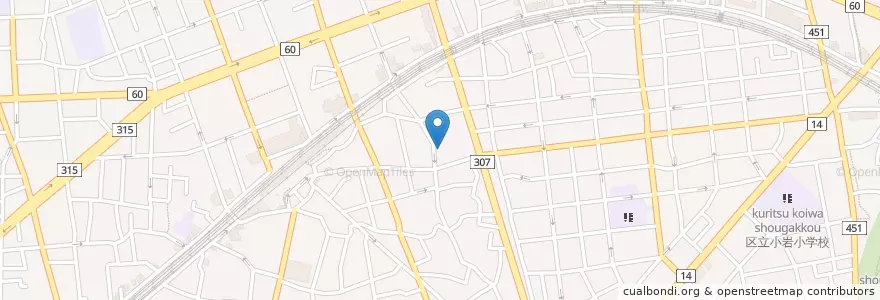 Mapa de ubicacion de 小岩駅前郵便局 en Jepun, 東京都, 江戸川区.