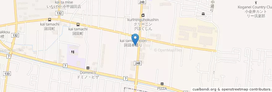 Mapa de ubicacion de 小平回田町郵便局 en اليابان, 東京都, 小平市.