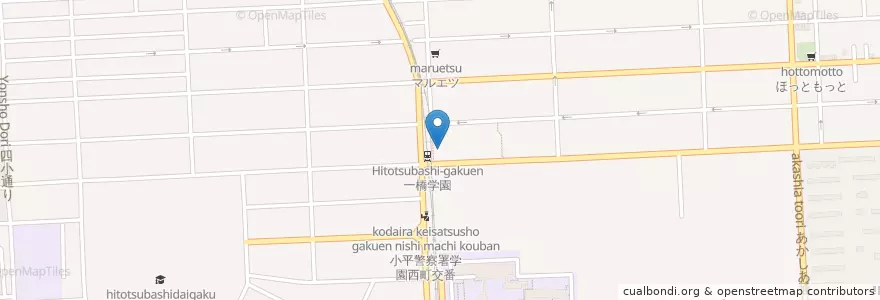Mapa de ubicacion de 小平学園幼稚園 en ژاپن, 東京都, 小平市.