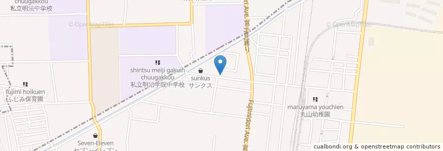 Mapa de ubicacion de 小平小川西郵便局 en اليابان, 東京都, 東村山市.