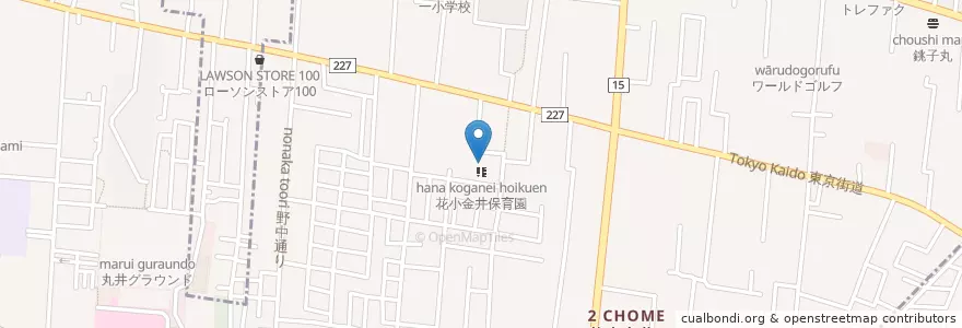 Mapa de ubicacion de 小平市中央図書館花小金井北分室 en 日本, 东京都/東京都, 小平市.