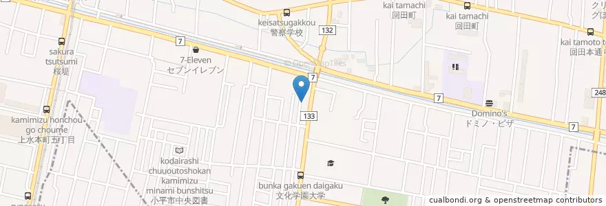 Mapa de ubicacion de 小平警察署喜平橋交番 en Japon, Tokyo, 小平市.