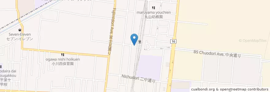 Mapa de ubicacion de 小平警察署小川駅前交番 en ژاپن, 東京都, 東村山市, 小平市.